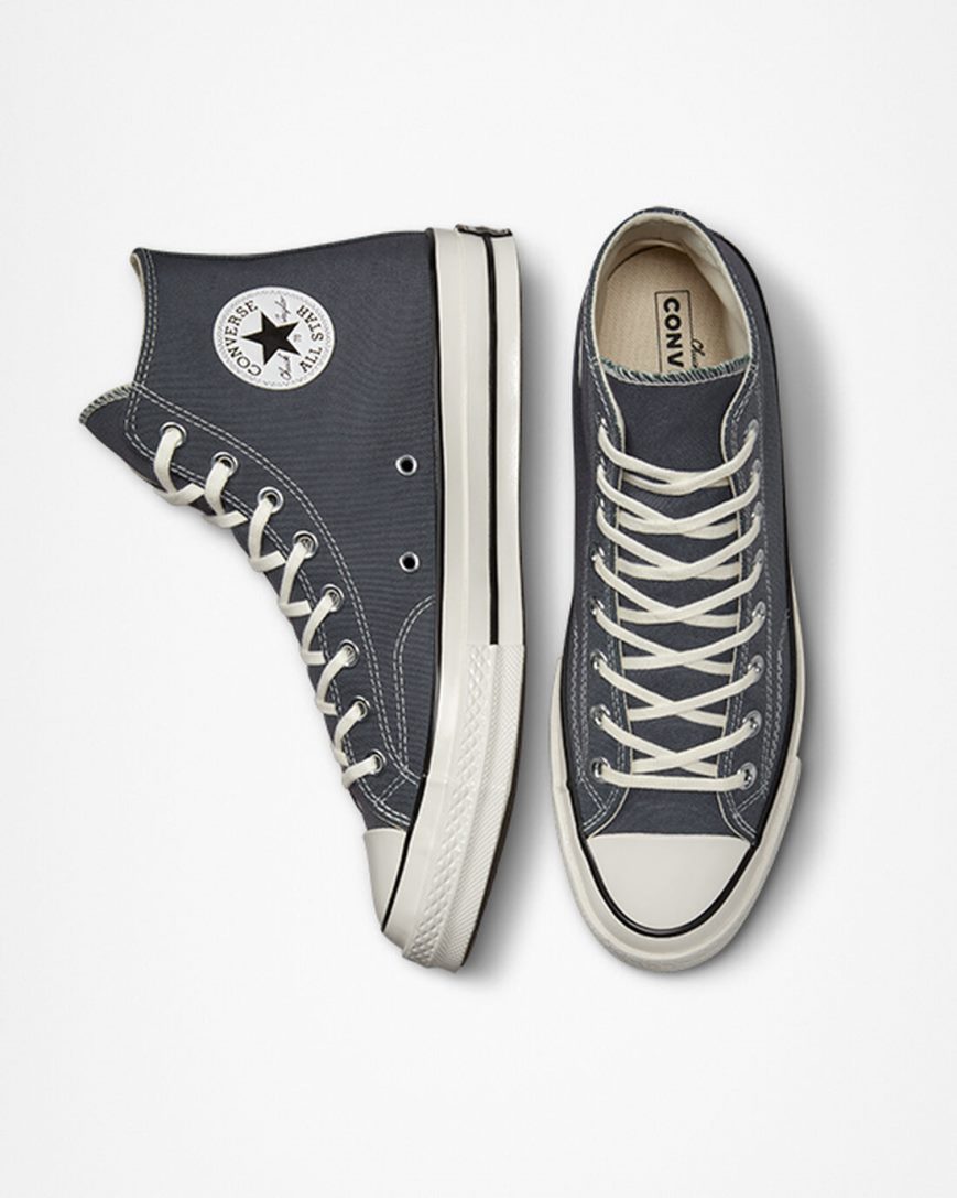 Dámské Boty Vysoké Converse Chuck 70 Vintage Platene Šedé Černé | CZ QWEA29